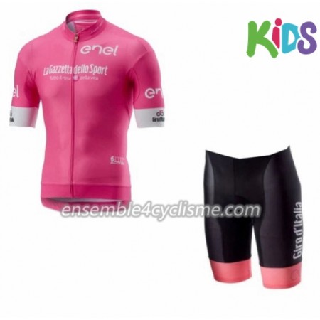 Enfant Tenue Maillot Rose + Cuissard 2018 Tour d'Italie